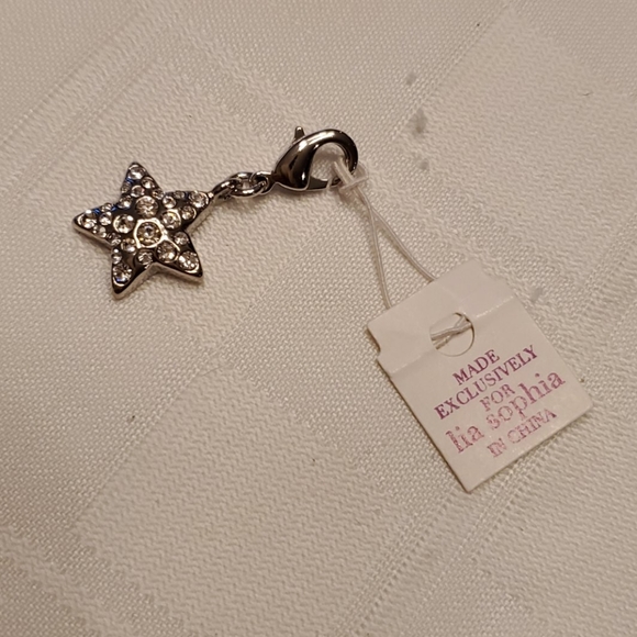 Lia Sophia Crystal Star Silver Charm- NWT - Picture 2 of 2
